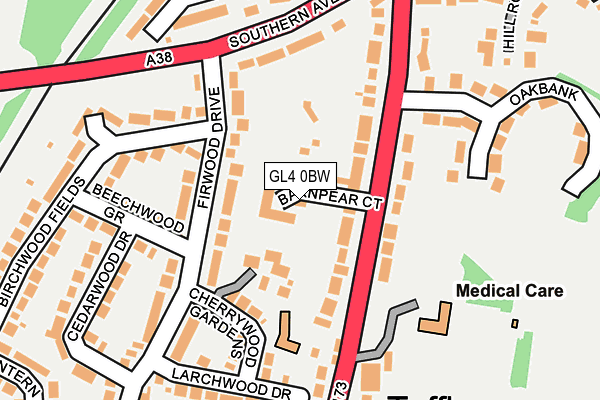 GL4 0BW map - OS OpenMap – Local (Ordnance Survey)