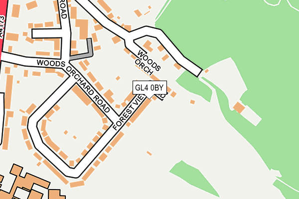 GL4 0BY map - OS OpenMap – Local (Ordnance Survey)