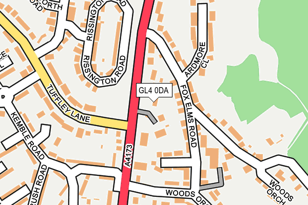 GL4 0DA map - OS OpenMap – Local (Ordnance Survey)