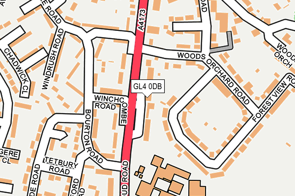 GL4 0DB map - OS OpenMap – Local (Ordnance Survey)