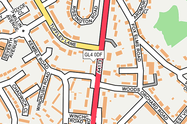 GL4 0DF map - OS OpenMap – Local (Ordnance Survey)