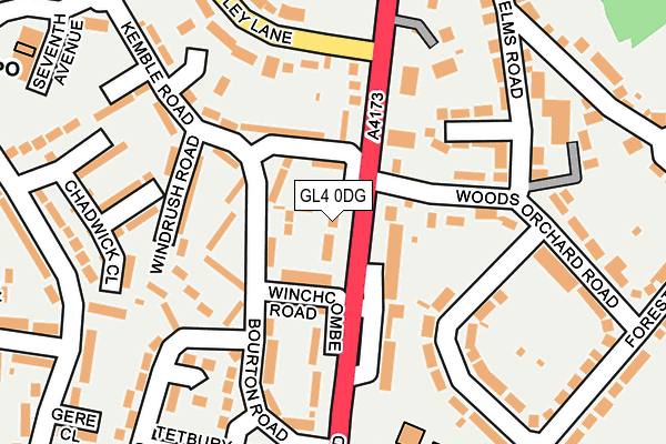 GL4 0DG map - OS OpenMap – Local (Ordnance Survey)