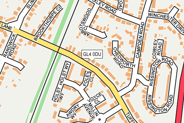 GL4 0DU map - OS OpenMap – Local (Ordnance Survey)