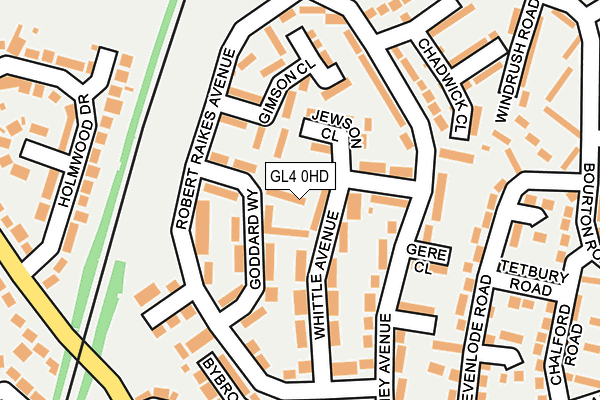 GL4 0HD map - OS OpenMap – Local (Ordnance Survey)