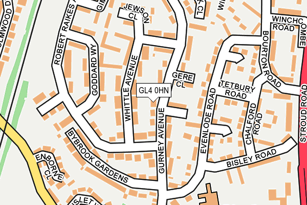 GL4 0HN map - OS OpenMap – Local (Ordnance Survey)