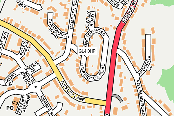 GL4 0HP map - OS OpenMap – Local (Ordnance Survey)