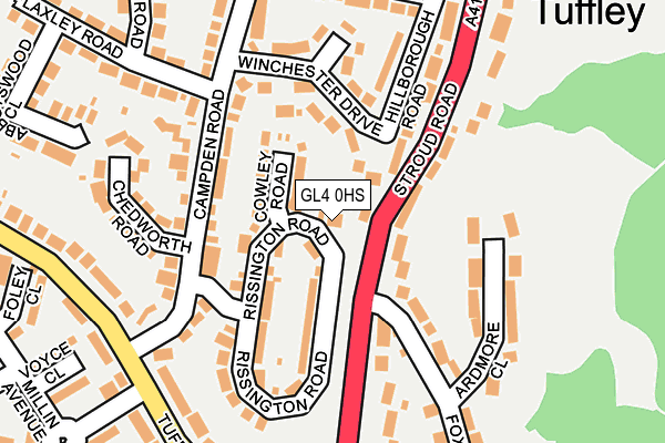 GL4 0HS map - OS OpenMap – Local (Ordnance Survey)