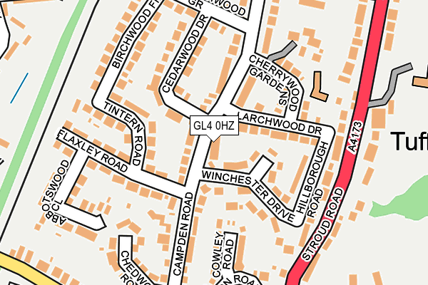 GL4 0HZ map - OS OpenMap – Local (Ordnance Survey)