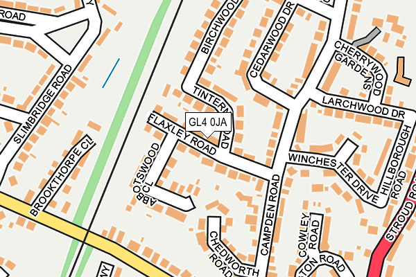 GL4 0JA map - OS OpenMap – Local (Ordnance Survey)