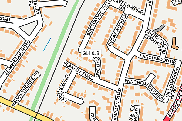 GL4 0JB map - OS OpenMap – Local (Ordnance Survey)