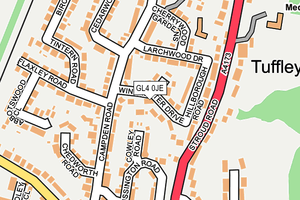 GL4 0JE map - OS OpenMap – Local (Ordnance Survey)
