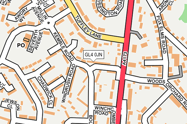 GL4 0JN map - OS OpenMap – Local (Ordnance Survey)