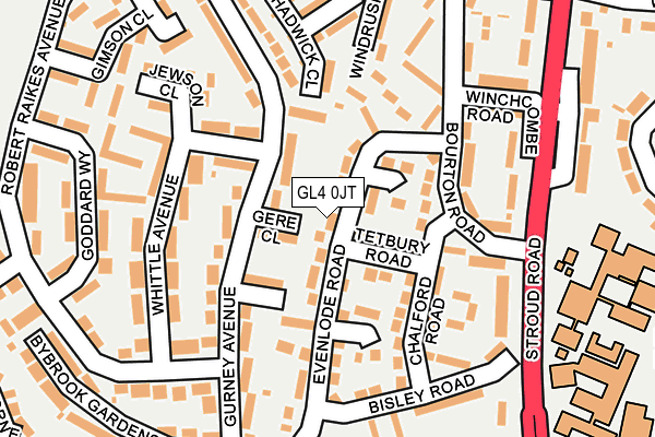 GL4 0JT map - OS OpenMap – Local (Ordnance Survey)