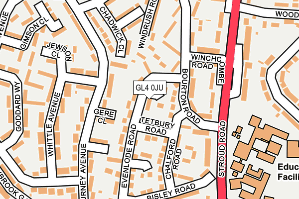 GL4 0JU map - OS OpenMap – Local (Ordnance Survey)