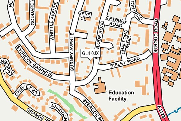 GL4 0JX map - OS OpenMap – Local (Ordnance Survey)