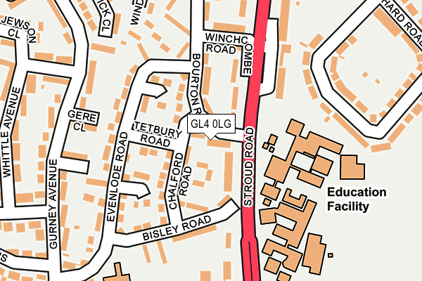 GL4 0LG map - OS OpenMap – Local (Ordnance Survey)