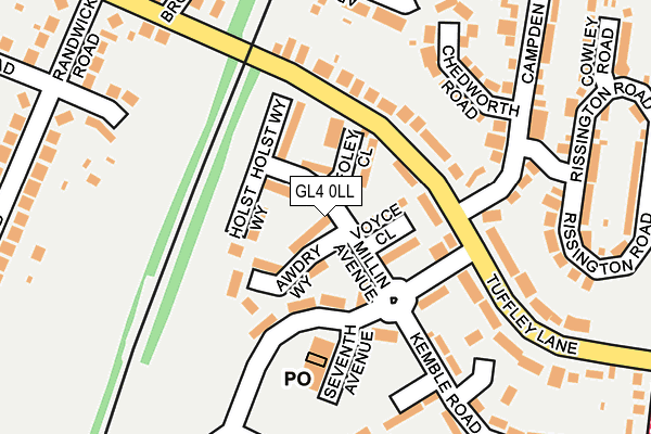GL4 0LL map - OS OpenMap – Local (Ordnance Survey)