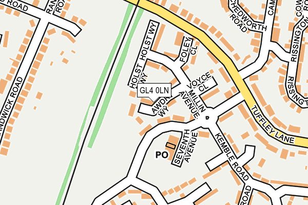 GL4 0LN map - OS OpenMap – Local (Ordnance Survey)