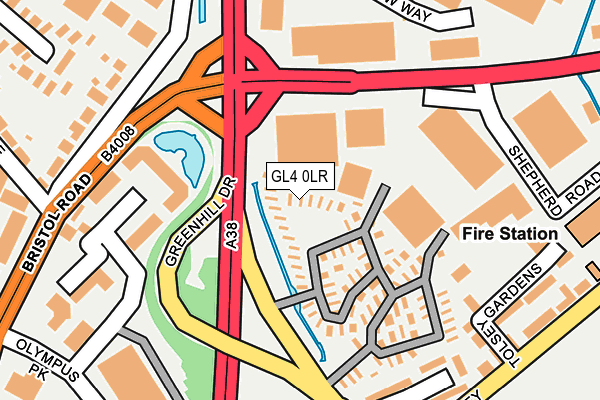 GL4 0LR map - OS OpenMap – Local (Ordnance Survey)