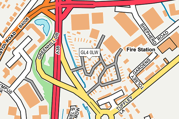 GL4 0LW map - OS OpenMap – Local (Ordnance Survey)