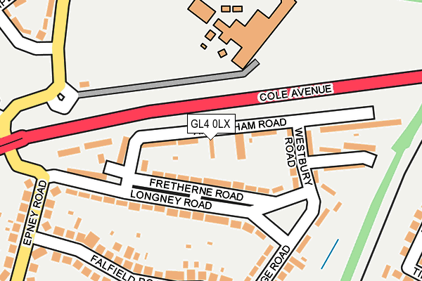 GL4 0LX map - OS OpenMap – Local (Ordnance Survey)