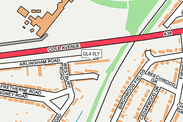 GL4 0LY map - OS OpenMap – Local (Ordnance Survey)