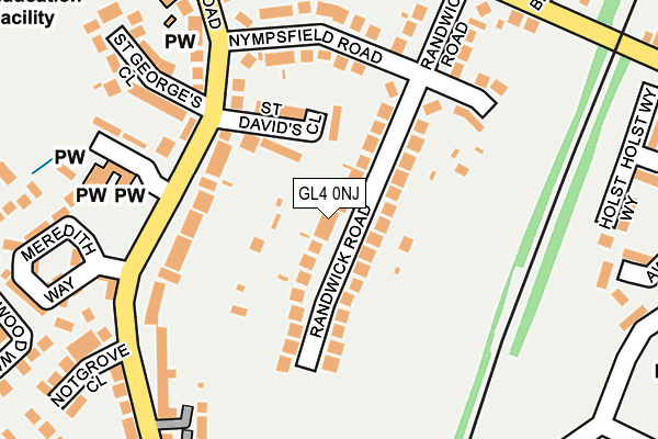 GL4 0NJ map - OS OpenMap – Local (Ordnance Survey)
