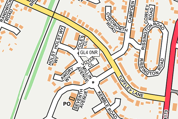 GL4 0NR map - OS OpenMap – Local (Ordnance Survey)
