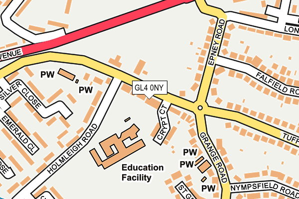 GL4 0NY map - OS OpenMap – Local (Ordnance Survey)