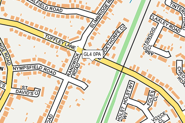 GL4 0PA map - OS OpenMap – Local (Ordnance Survey)