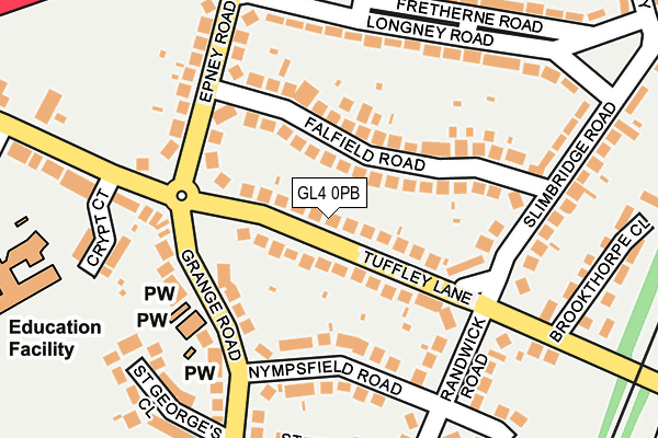 GL4 0PB map - OS OpenMap – Local (Ordnance Survey)