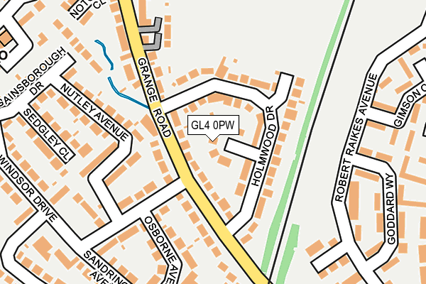 GL4 0PW map - OS OpenMap – Local (Ordnance Survey)