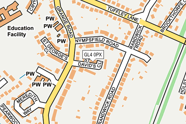 GL4 0PX map - OS OpenMap – Local (Ordnance Survey)