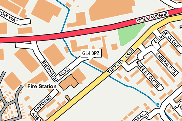 GL4 0PZ map - OS OpenMap – Local (Ordnance Survey)