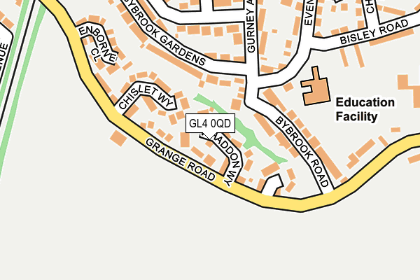 GL4 0QD map - OS OpenMap – Local (Ordnance Survey)