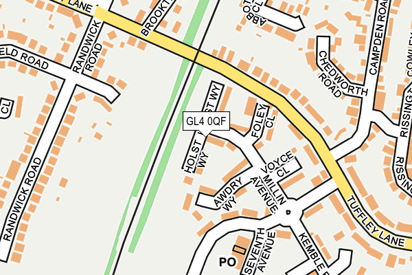 GL4 0QF map - OS OpenMap – Local (Ordnance Survey)