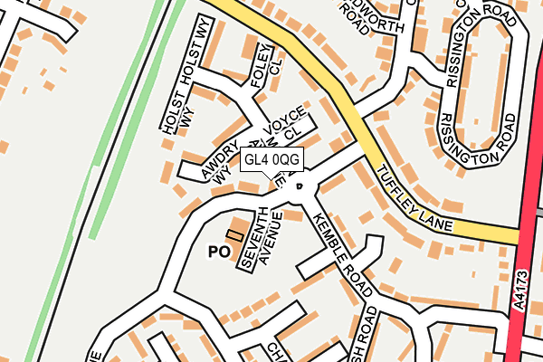 GL4 0QG map - OS OpenMap – Local (Ordnance Survey)