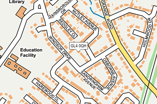 GL4 0QH map - OS OpenMap – Local (Ordnance Survey)