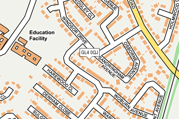 GL4 0QJ map - OS OpenMap – Local (Ordnance Survey)