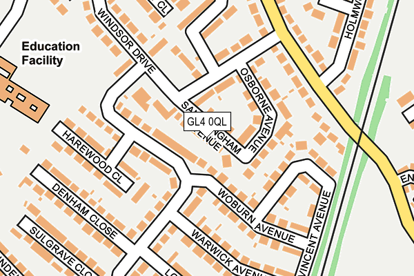 GL4 0QL map - OS OpenMap – Local (Ordnance Survey)
