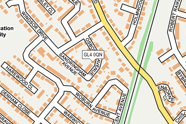 GL4 0QN map - OS OpenMap – Local (Ordnance Survey)