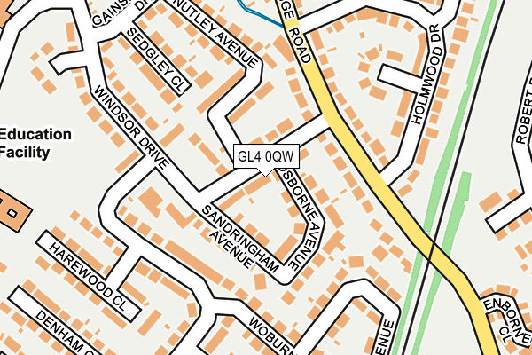 GL4 0QW map - OS OpenMap – Local (Ordnance Survey)