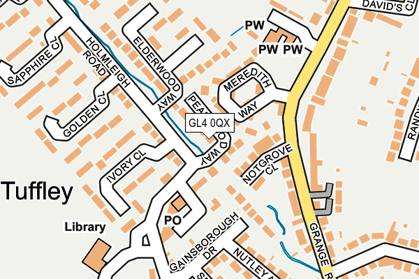 GL4 0QX map - OS OpenMap – Local (Ordnance Survey)