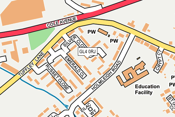 GL4 0RJ map - OS OpenMap – Local (Ordnance Survey)