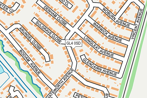 GL4 0SD map - OS OpenMap – Local (Ordnance Survey)