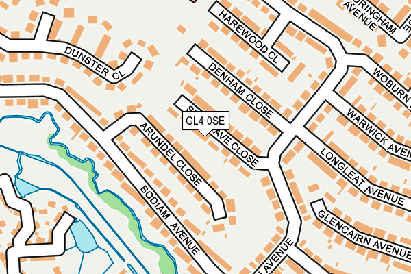 GL4 0SE map - OS OpenMap – Local (Ordnance Survey)