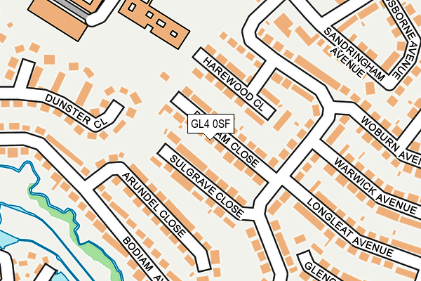 GL4 0SF map - OS OpenMap – Local (Ordnance Survey)