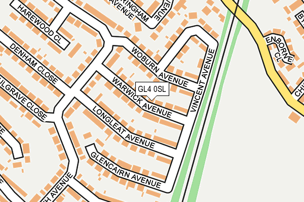 GL4 0SL map - OS OpenMap – Local (Ordnance Survey)