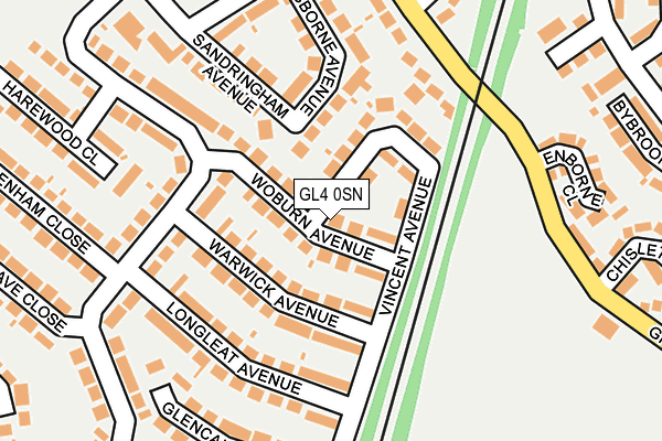 GL4 0SN map - OS OpenMap – Local (Ordnance Survey)