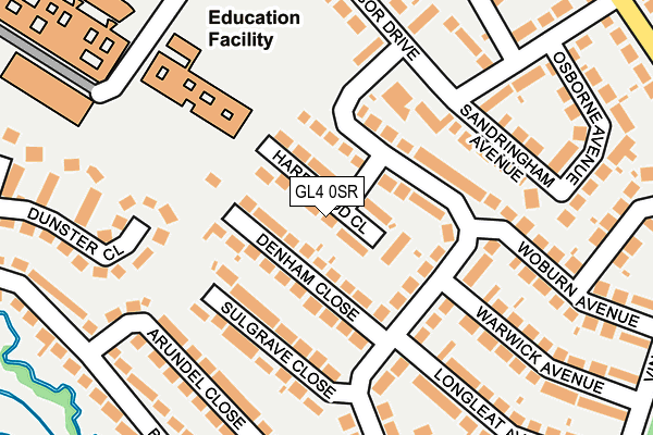 GL4 0SR map - OS OpenMap – Local (Ordnance Survey)